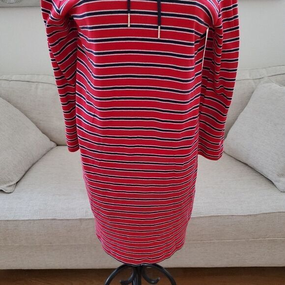 Tommy Hilfiger Striped Hoodie Dress in Red/Black - NEW - Picture 4 of 11